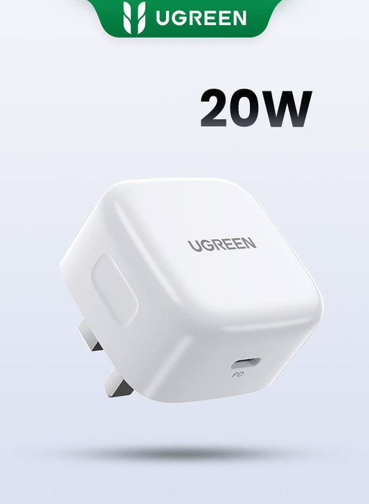 Ugreen iPhone Charger Type C PD 20W Fast USB C Charger iPhone 15 Fast Charger Head Type-C Power Plug Universal Travel Adapter USB-C Plug for iPhone 15/15 Pro Max/15 Pro/15 Plus/14/13/12/11,etc White