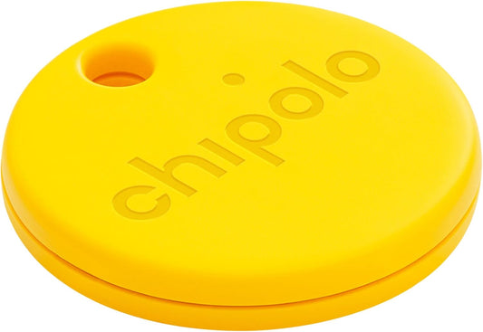 Chipolo ONE - 1 Pack - Key Finder, Bluetooth Tracker for Keys, Bag, Item Finder. Free Premium Features. iOS and Android Compatible (Yellow)